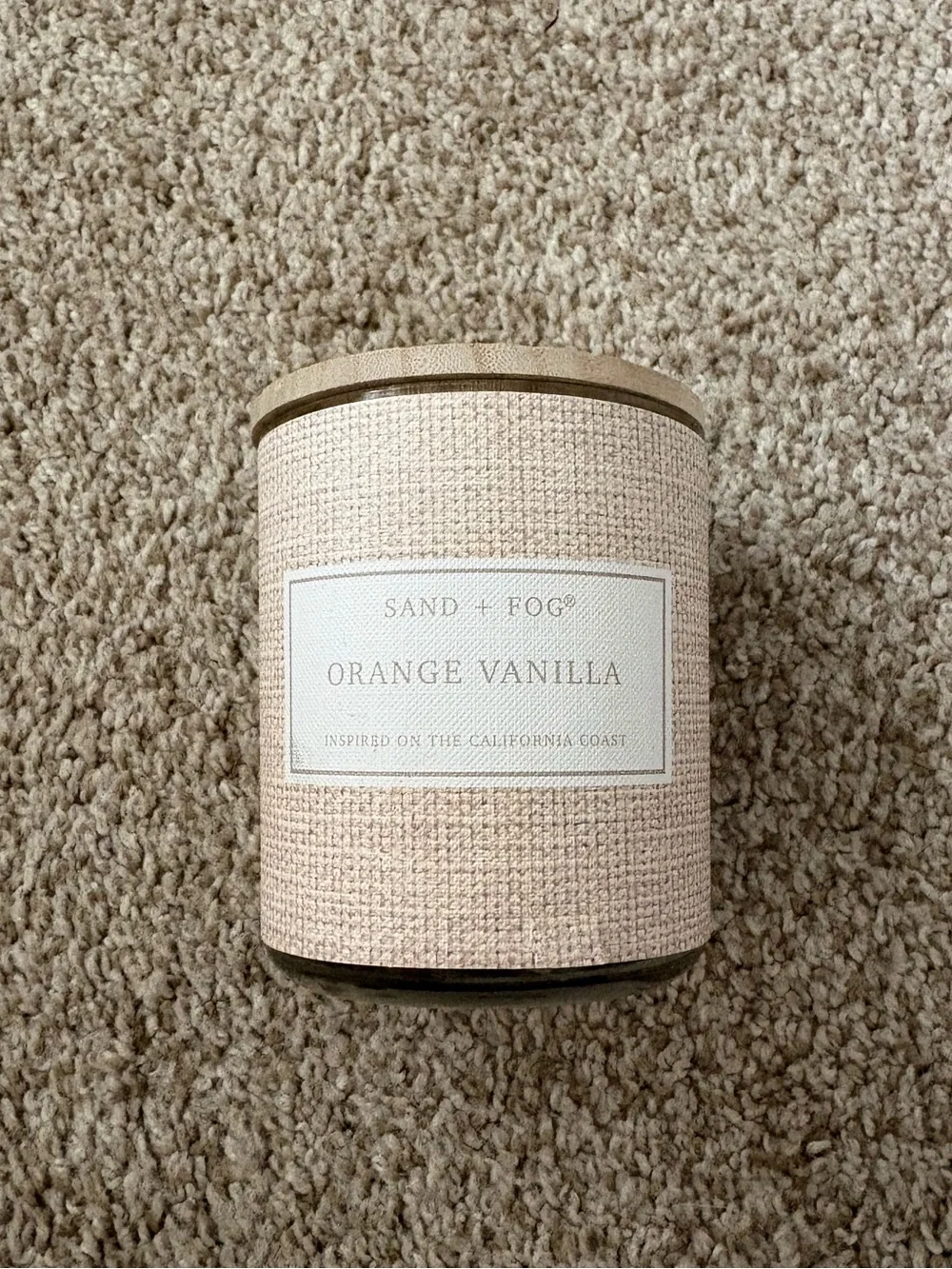 Orange Vanilla Scented Candle - Cream